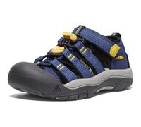 KEEN Unisex-Child Newport H2 Closed Toe Water Sandals, Naval Academy/Keen Yellow, 8
