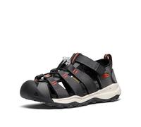 KEEN Unisex-Child Newport Neo H2 Closed Toe Water Sandals, Magnet/Spicy Orange, 4