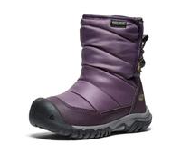 KEEN Unisex-Child Puffrider Insulated Waterproof Durable Easy On Snow Boots, Black Plum/Daiquiri Green, 11