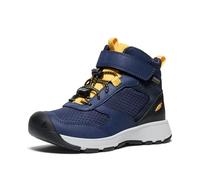 KEEN Unisex-Child Skua Durable Easy On Comfortable Waterproof Hiking Boots, Naval Academy/Yolk Yellow, 10