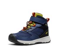 KEEN Unisex-Child Skua Mid Height Durable Easy On Comfortable Waterproof Hiking Boots, Naval Academy/Rogue Green, 9