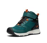 KEEN Unisex-Child Skua Mid Waterproof Hiking Boots, Ponderosa Pine/Gold Flame, 13