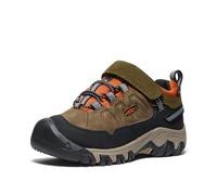 KEEN Targhee 4 Low Waterproof Hiking Shoes, Dark Olive/Gold Flame, 8 UK Child