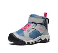 KEEN Unisex-Child Targhee Boundless Adaptive Alternative Closure Durable Hiking Boots, Alloy/Rouge Red, 10