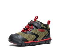 KEEN Unisex-Child Tread Rover Comfortable Easy On Waterproof Sneakers, Martini Olive/Red Carpet, 4