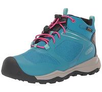 KEEN Wanduro Mid Waterproof Hiking Boot, Fjord Blue/Fuchsia Purple, 10 UK Child