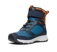 KEEN Unisex Kids Skua Winter Waterproof Snow Boots, Sky Captain Gold Flame, 3 UK