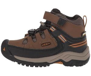 KEEN Unisex Targhee Mid Waterproof Hiking Boot, Dark Earth Golden Brown, 9 UK Child