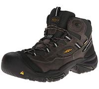 KEEN Utility Men's Braddock Mid Height Steel Toe Waterproof Work Boots, Gargoyle/Forest Night, 9 UK