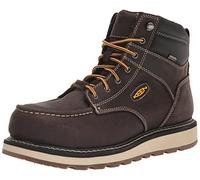 KEEN Utility Men's Cincinnati 6 Waterproof Composite Toe Wedge Work Boots, Dark Chocolate/Sandshell, 11.5
