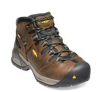 KEEN Utility Men's Detroit XT Mid Steel Toe Waterproof Industrial Boot, Cascade Brown/Bronze Green, 10 D US