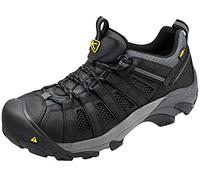 KEEN Utility Men's Flint Low Steel Toe Work Shoe, Black/Dark Shadow, 14 M