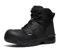 KEEN Utility Men's Independence 6 Soft Toe Waterproof Work Boots, Black/Black, 7.5 Wide