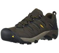KEEN Utility Men's Lansing Low Steel Toe Work Boot Construction Shoe, Cascade Brown/Fired Brick