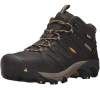 KEEN Utility Men's Lansing Mid Waterproof Industrial and Construction Shoe, Raven/Tawny Olive, 9 2E US
