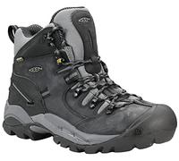 KEEN Utility Men's Pittsburgh Steel Toe Waterproof Work Boot, Black/Steel Grey, 9 M US