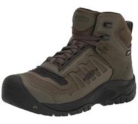 KEEN Utility Men's Reno Mid Height Soft Toe Flexible Waterproof Athletic Work Boots, Dark Olive/Black, 7 Wide