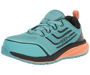 KEEN Utility Women's Minneapolis Low Composite Toe Industrial Work Sneaker Style, Black Iris/Blue Haze, 9.5