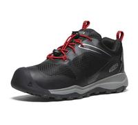 KEEN Wanduro Low Waterproof Hiking Shoe, Black/Ribbon Red, 9 UK Child