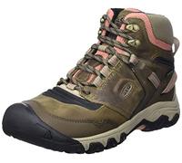 KEEN Women’s Ridge Flex Mid Height Waterproof Hiking Boot, Timberwolf/Brick Dust, 4.5 UK