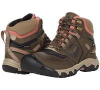 KEEN Women’s Ridge Flex Mid Height Waterproof Hiking Boot, Timberwolf/Brick Dust, 6.5 UK