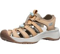 KEEN Women's Astoria West Leather Closed Toe Sandals, Doe/Blue Glass, 8.5 UK
