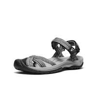 KEEN Women's Bali Strap Closed Toe Breathable Adjustable Comfortable Quick Dry Sandals, Alloy/Black, 6 UK