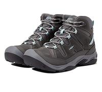 KEEN Women's Circadia Mid Height Comfortable Waterproof Hiking Boots, Steel Grey/Cloud Blue, 11 Wide