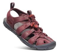 Keen W Clearwater CNX Leather Wine - Red Dahlia, Size EU 37.5 - Womens Sandals, Color RED