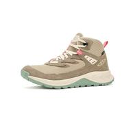 KEEN Women's Hightrail Mid Height Durable Lightweight Breathable Leather Waterproof Hiking Boots, Brindle/Pink Lemonade, 7.5