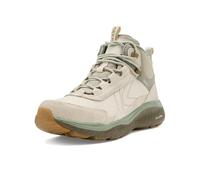KEEN Women's Leiki Leather Mid Waterproof Hiking Boots, Birch/Lily Pad, 7