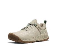 KEEN Women's NXIS Evo Low Height Waterproof Fast Packing Hiking Shoes, Abbey Stone/Iceberg Green, 6.5