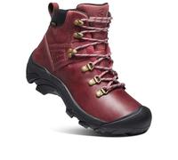 KEEN Women's Pyrenees Mid Height Waterproof Leather Hiking Boot, Tibetan Red/Black, 5 UK