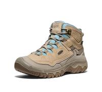 KEEN Women's Targhee 4 Mid Height Durable Comfortable Waterproof Hiking Boots, Safari/Reef Waters, 12