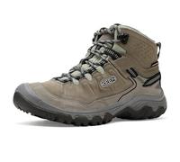 KEEN Women's Targhee 4 Mid Height Waterproof Hiking Boots, Steel Grey/Lily Pad, 10