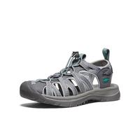 KEEN Women's Whisper Closed Toe Sport Sandals, Medium Grey/Peacock Green, 7
