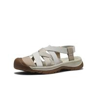 KEEN Women's Whisper Lattice Closed Toe Durable Adjustable Toe Protection Breathable Sandals, Plaza Taupe/Silver Birch, 6