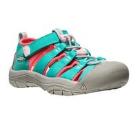 KEEN Unisex-Child Newport H2 Closed Toe Water Sandals, Bright Aqua/Pink-A-Boo, 2