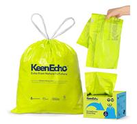 KeenEcho 20L Drawstring Bin Liners, Ocean Fishing Nets Upcycling, Sea Salt Scented, Plastic Bin Bags 120 Pack, Waste Bag for Kitchen, Bathroom, Office and Pets