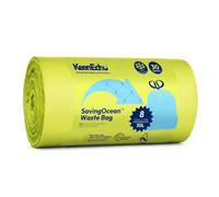 KeenEcho Drawstring Bin Liners, Ocean Fishing Nets Upcycling, Sea Salt Scented, Plastic Bin Bags, Waste Bag for Kitchen, Bathroom, Office and Pets, 30L 30 Pack