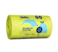 KeenEcho Drawstring Bin Liners, Ocean Fishing Nets Upcycling, Sea Salt Scented, Plastic Bin Bags, Waste Bag for Kitchen, Bathroom, Office and Pets, 5L 30 Pack
