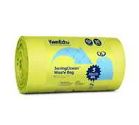 KeenEcho Drawstring Bin Liners, Ocean Fishing Nets Upcycling, Sea Salt Scented, Plastic Bin Bags, Waste Bag for Kitchen, Bathroom, Office and Pets, 20L 30 Pack