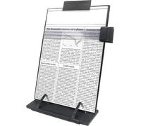 Keenjorika Desktop Document Book Holder with 7 Adjustable Positions, Black Document Holder for Desk, Paper Holder Copy Stand Holder for Speech, Paper Holder Stand for Desk Typing, Angle Adjustable