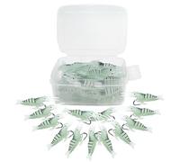 Keenjorika Glow in The Dark Soft Shrimp Lure with Pre Rigged Hook 1.8 in Realistic Night Fishing Bait for Bass Trout Crappie Redfish Freshwater and Saltwater Use/1