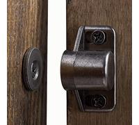 Keenkee 2 Pack Magnetic Cabinet Door Catch with Neodymium Magnet Cabinet Latch Magnetic Closure Hardware for Kitchen Cupboard and Closet Door Closing, Black Tone Gun Metal