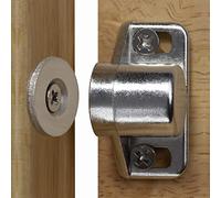 Keenkee 8 Pack Magnetic Cabinet Door Catch with Neodymium Magnet Cabinet Latch Magnetic Closure Hardware for Kitchen Cupboard and Closet Door Closing, Silver Color