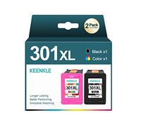 KEENKLE 301XL 301 XL Cartridges Replacement for 301 Printer Cartridges 301XL Multipack for Deskjet 2540 3050 2050 2544 2620, for Envy 4500 5530 4630 4504 4632 4502 (Black, Colour)