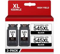 PG-545XL Ink Cartridges, 2 Black, Combo Pack Compatible for Canon 545 546 XL for Pixma MG3050 MG2500 MG2550S TS3150 MG2555S TR4550 TR4551 TS3151 MG2950 MX490 MX495 iP2850 MG3053 MG2900 MG2555