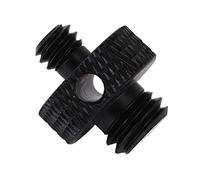 Keenso 1/4 Inch to 3/8 Inch Male Threaded Screw Adapter Mount Rust Resistant for Camera Cage Convenient Mounting Aluminum Alloy (Black (A54-1))