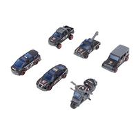 Keenso 1:64 Metal Toy Cars, 6PCS Alloy Vehicle Set, Premium 1:64 Scale Alloy Cars, Durable Metal Construction, Detailing, Compact 6-Piece Set, Ideal Size for Small Hands and Display (Type 3)